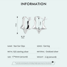 Load image into Gallery viewer, SCE1615 Sterling Silver S925 Simple Versatile Star Earrings, SCE1615