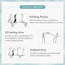 Load image into Gallery viewer, SCE1615 Sterling Silver S925 Simple Versatile Star Earrings, SCE1615