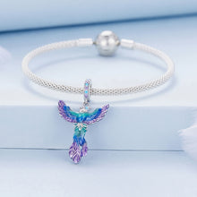 Load image into Gallery viewer, BSC880 S925 Sterling Silver Colorful Gradient Phoenix Pendant Accessories DIY Bracelet Beads, BSC880