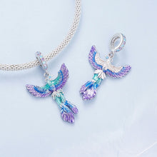 Load image into Gallery viewer, BSC880 S925 Sterling Silver Colorful Gradient Phoenix Pendant Accessories DIY Bracelet Beads, BSC880
