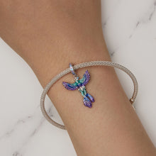 Load image into Gallery viewer, BSC880 S925 Sterling Silver Colorful Gradient Phoenix Pendant Accessories DIY Bracelet Beads, BSC880