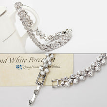 Load image into Gallery viewer, 19cm Fashion Zircon Encrusted Roman Bracelets Platinum-plated Bracelet Jewelry, 19cm