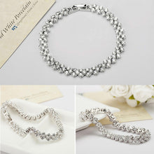Load image into Gallery viewer, 19cm Fashion Zircon Encrusted Roman Bracelets Platinum-plated Bracelet Jewelry, 19cm