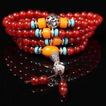 Load image into Gallery viewer, Fashion Jewelry Accessory Garnet Beads Bracelet, Pink Crystal &amp; Elephant &amp; Fish, Red Agate &amp; Elephant, Red Agate &amp; Pi Xiu, Violitde, Garnet, Blue Sandstone &amp; Calabash, Red Agate &amp; Buddha Head, Aquamarine &amp; Longevity Lock, White Jade, Pink Crystal &amp; Cat