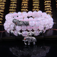 Load image into Gallery viewer, Fashion Jewelry Accessory Garnet Beads Bracelet, Pink Crystal &amp; Elephant &amp; Fish, Red Agate &amp; Elephant, Red Agate &amp; Pi Xiu, Violitde, Garnet, Blue Sandstone &amp; Calabash, Red Agate &amp; Buddha Head, Aquamarine &amp; Longevity Lock, White Jade, Pink Crystal &amp; Cat