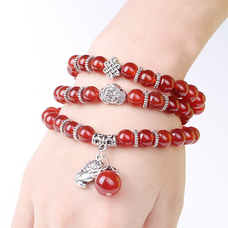 Fashion Jewelry Accessory Garnet Beads Bracelet, Pink Crystal & Elephant & Fish, Red Agate & Elephant, Red Agate & Pi Xiu, Violitde, Garnet, Blue Sandstone & Calabash, Red Agate & Buddha Head, Aquamarine & Longevity Lock, White Jade, Pink Crystal & Cat