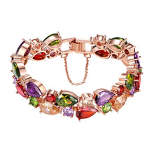 Load image into Gallery viewer, 17cm Fashion Mona Lisa Rose Gold Colorful Zircon Bead Bracelets, 17cm