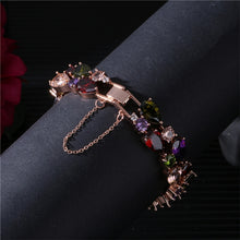 Load image into Gallery viewer, 18cm Fashion Mona Lisa Rose Gold Colorful Zircon Bead Bracelets, 18cm