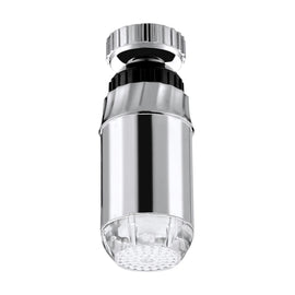 SDF-B2 1 LED ABS Temperature Sensor RGB LED Faucet Light Water Glow Shower, Size: 78 x 28mm, Interface: 22mm (Silver), SDF-B2