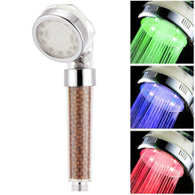 Load image into Gallery viewer, SDS-A23 15 LEDs ABS Temperature Sensor Negative Ions RGB LED Shower Head, Size: 23 x 6.5 x 5.8cm, Interface:  20mm, SDS-A23