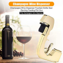 Load image into Gallery viewer, Plastic Wrapped Metal Bubbly Blaster Champagne Bottle Squirt Gun Bar Tool, Plastic Wrapped Metal
