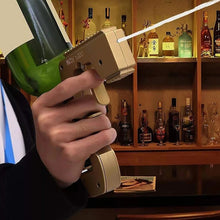 Load image into Gallery viewer, Plastic Wrapped Metal Bubbly Blaster Champagne Bottle Squirt Gun Bar Tool, Plastic Wrapped Metal