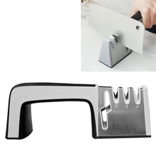 Load image into Gallery viewer, 4 in 1 Stainless Steel Knife Sharpener Four Section Hand-held Quick Sharpening Tool with Non Slip Handle, 4 in 1 (Black), 4 in 1 (Red)