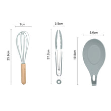 Load image into Gallery viewer, 13 in 1 Silicone Wood Handle Heat-resistant Cooking Cutlery Sets Kitchen Tools with Small Container, 13 in 1, with Small Container