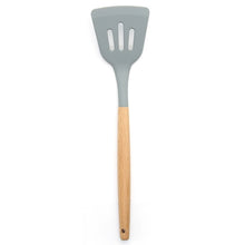 Load image into Gallery viewer, Silicone Wood Handle Leak Shovel Heat-resistant Cooking Shovel Kitchen Tools, Leak Shovel