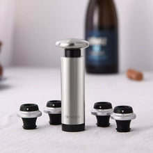 Load image into Gallery viewer, Original Xiaomi Youpin CircleJoy Stainless Steel Red Wine Preservation Stopper Set, Style: 4 Stoppers in One Pump, 4 Stoppers in One Pump