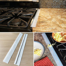 Load image into Gallery viewer, 21 inches Gas Stove Slit Strip Antifouling Dustproof Waterproof Kitchen Sealing Strip, 21 inches (White), 21 inches, 21 inches (Black)
