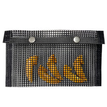 Load image into Gallery viewer, Barbecue Heat Resistant Non-stick Grilling Mesh BBQ Baking Bag, Size: 24 x 14cm (Black), 24 x 14cm (Black)