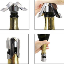 Load image into Gallery viewer, 5 PCS Novel Stainless Steel Champagne Wine Bottle Stopper, 5 PCS  Wine Bottle Stopper