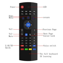 Load image into Gallery viewer, MX3-M Air Mouse Wireless 2.4G Remote Control Keyboard with Microphone for Android TV Box / Mini PC, Air Mouse with Mic
