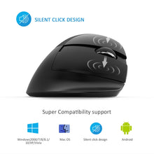 Load image into Gallery viewer, DELUX M618 Mini 2.4G Wireless 2400DPI USB Rechargeable Ergonomic Vertical Mouse, M618 Pink, M618 Grey