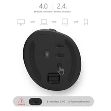 Load image into Gallery viewer, DELUX M618 Mini 2.4G Wireless 2400DPI USB Rechargeable Ergonomic Vertical Mouse, M618 Pink, M618 Grey