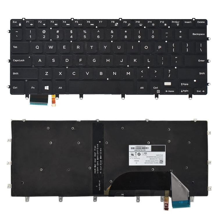 US Keyboard with Backlight for Dell xps 15 9550 9560