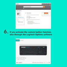 Load image into Gallery viewer, Logitech K780 Multi-device Bluetooth + Unifying Dual Mode Wireless Keyboard with Stand