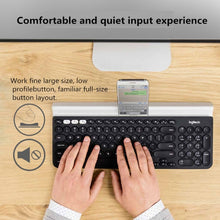 Load image into Gallery viewer, Logitech K780 Multi-device Bluetooth + Unifying Dual Mode Wireless Keyboard with Stand