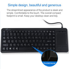 Load image into Gallery viewer, DS-8800 USB Interface Prevent Water Splashing Laser Engraving Character One-piece Wired Touchpad Keyboard, Length: 1.5m, DS-8800 USB