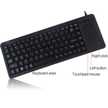 Load image into Gallery viewer, DS-8800 PS / 2 Interface Prevent Water Splashing Laser Engraving Character One-piece Wired Touchpad Keyboard, Length: 1.5m, DS-8800 PS/2