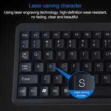 Load image into Gallery viewer, DS-8800 PS / 2 Interface Prevent Water Splashing Laser Engraving Character One-piece Wired Touchpad Keyboard, Length: 1.5m, DS-8800 PS/2