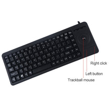 Load image into Gallery viewer, DS-8900 USB Interface Prevent Water Splashing Laser Engraving Character One-piece Wired Trackball Keyboard, Length: 1.5m, DS-8900 USB