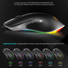 Load image into Gallery viewer, iMICE X6 Wired Mouse  6-button Colorful RGB Gaming Mouse, X6
