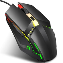 Load image into Gallery viewer, HXSJ S200 USB2.0 1600dpi Adjustable 4-Keys Colorful Glowing Wired Gaming Mouse, Length: 1.5m