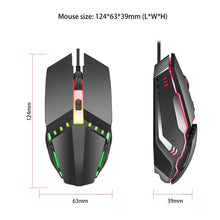 Load image into Gallery viewer, HXSJ S200 USB2.0 1600dpi Adjustable 4-Keys Colorful Glowing Wired Gaming Mouse, Length: 1.5m