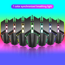 Load image into Gallery viewer, HXSJ S200 USB2.0 1600dpi Adjustable 4-Keys Colorful Glowing Wired Gaming Mouse, Length: 1.5m