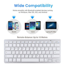 Load image into Gallery viewer, WB-8022 Ultra-thin Wireless Bluetooth Keyboard, German Keys, German Keys