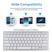 Load image into Gallery viewer, WB-8022 Ultra-thin Wireless Bluetooth Keyboard for iPad, Samsung, Huawei, Xiaomi, Tablet PCs or Smartphones, French Keys, French Keys