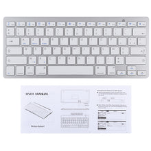 Load image into Gallery viewer, WB-8022 Ultra-thin Wireless Bluetooth Keyboard for iPad, Samsung, Huawei, Xiaomi, Tablet PCs or Smartphones, French Keys, French Keys