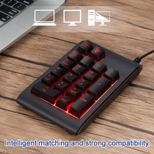 Load image into Gallery viewer, MC Saite 529 19 Keys Wired Three-color Backlight Numeric Keyboard