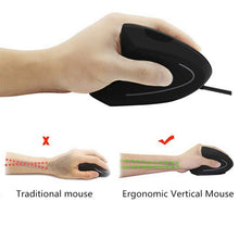 Load image into Gallery viewer, CM0093 Rechargeable Version 2.4GHz Three-button Wireless Optical Mouse Vertical Mouse for Left-hand, Resolution: 1000DPI / 1200DPI / 1600DPI, Rechargeable Version