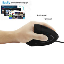 Load image into Gallery viewer, CM0093 Wired Version 2.4GHz Three-button Vertical Mouse for Left-hand, Resolution: 1000DPI / 1200DPI / 1600DPI, Cable Length：1.7m, Wired Version