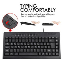 Load image into Gallery viewer, KB-301A Multimedia Notebook Mini Wired Keyboard, Arabic Version, Arabic Version