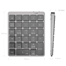 Load image into Gallery viewer, N960 Ultra-thin Universal Aluminum Alloy Rechargeable Wireless Bluetooth Numeric Keyboard, N960