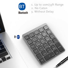 Load image into Gallery viewer, N960 Ultra-thin Universal Aluminum Alloy Rechargeable Wireless Bluetooth Numeric Keyboard, N960