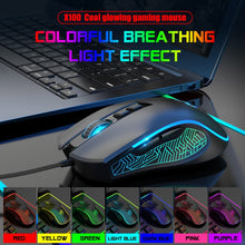 Load image into Gallery viewer, HXSJ X100 7-buttons 3600 DPI Cool Glowing Wired Gaming Mouse, Cable Length: 1.5m