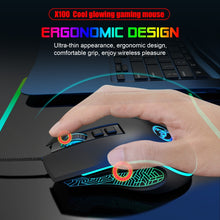 Load image into Gallery viewer, HXSJ X100 7-buttons 3600 DPI Cool Glowing Wired Gaming Mouse, Cable Length: 1.5m