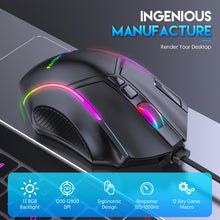 Load image into Gallery viewer, MKESPN X15 Full Speed 12800DPI 12 Buttons Macro Definition RGB Wired Mouse, x15