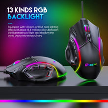 Load image into Gallery viewer, MKESPN X15 Full Speed 12800DPI 12 Buttons Macro Definition RGB Wired Mouse, x15